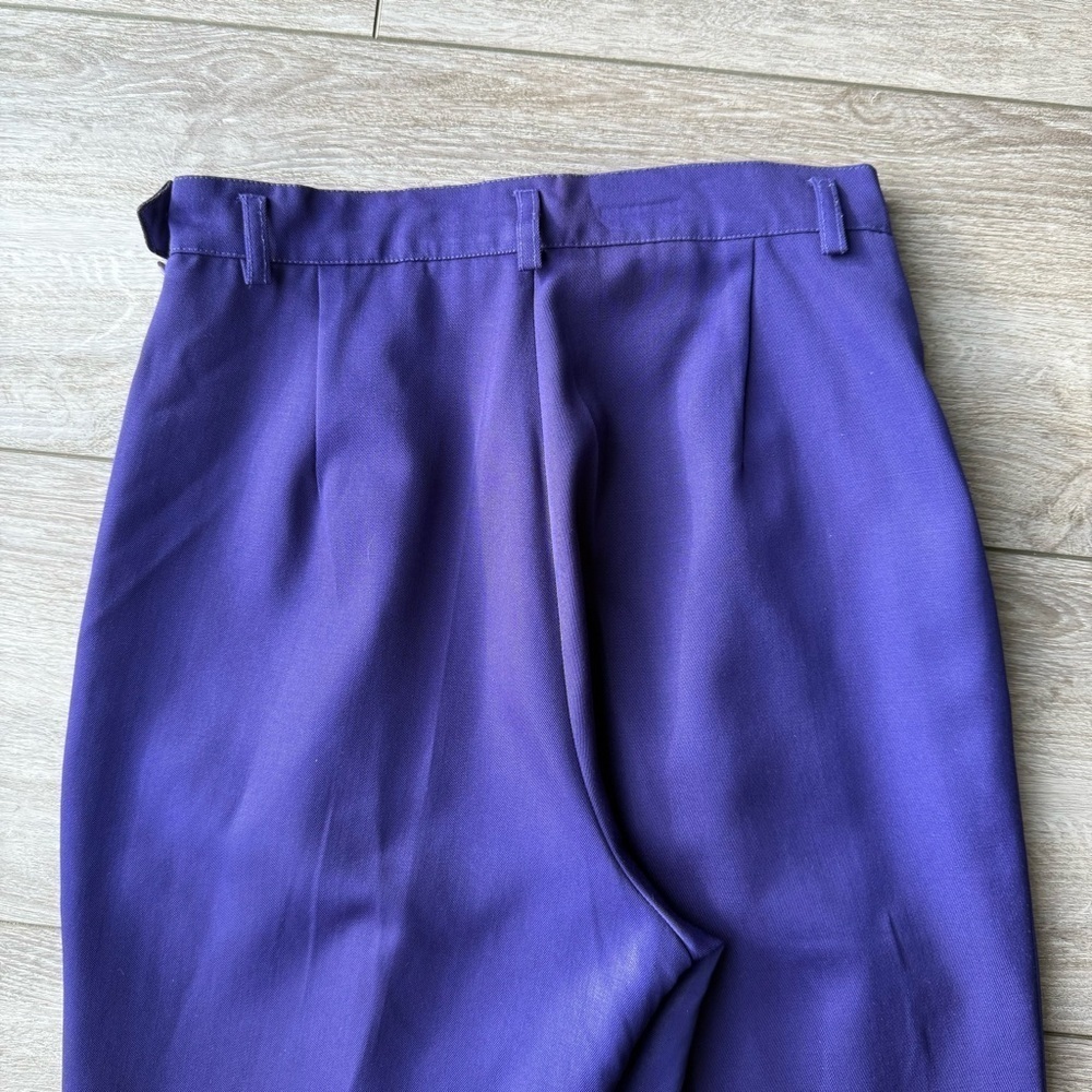 Vintage Vertigo Pour La Ville Pure Wool High Waist Pleated Front Trouser Pants - Picture 10 of 13